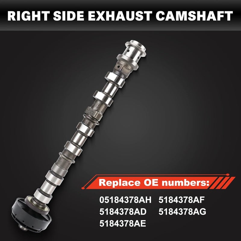 USTAR Right Side Exhaust Camshaft for Jeep, Dodge, Chrysler & Ram 3.6L V6 Models 05184378AH, 5184378AE, 5184378AF, 5184378AD, 5184378AG - Image 3